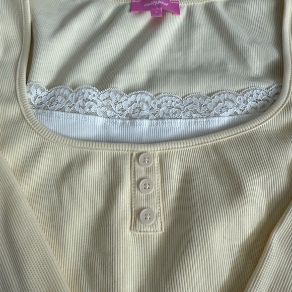 Edikted yellow Ribbed Top - Picture 2 of 3